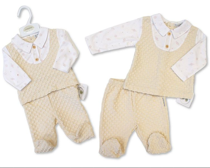 Baby Boys 2 pcs Jacquard Set - Space (NB-9m) (PK6)  BIS-2020-2652