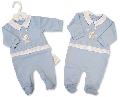 Baby Boys 2 pcs Short Dungaree Set - Snowballs (NB-9m) (PK6)  BIS-2020-2647