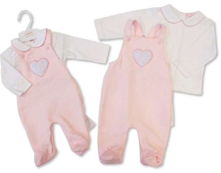 Baby Girls Short Romper with Lace and Bows - Flowers (NB-6m) (PK6)  BIS-2020-2627