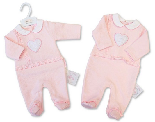 Baby Girls All-In-One - Heart (NB-6m) (PK6)  BIS-2020-2625