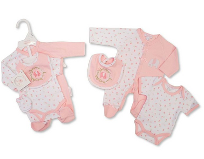 Premature Baby Girls 4 Pieces Set - Elephant (3-8lbs) (PK6)  PB-20-738P
