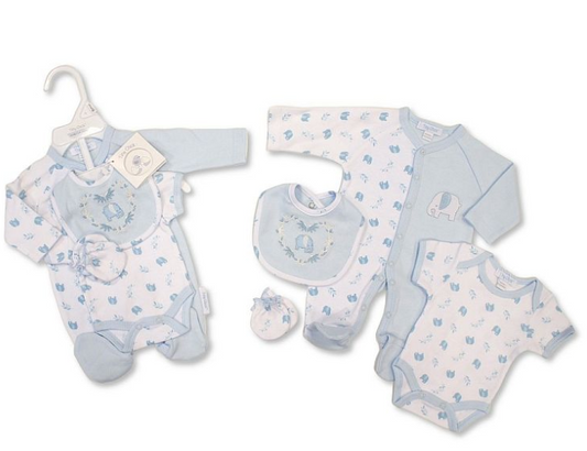 Premature Baby Boys 4 Pieces Set - Elephant (3-8lbs) (PK6)  PB-20-738S