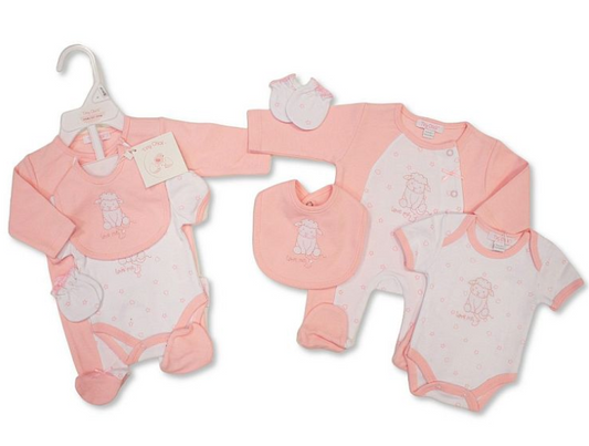 Premature Baby Girls 4 Pieces Set - Love Me (3-8lbs) (PK6)  PB-20-735P