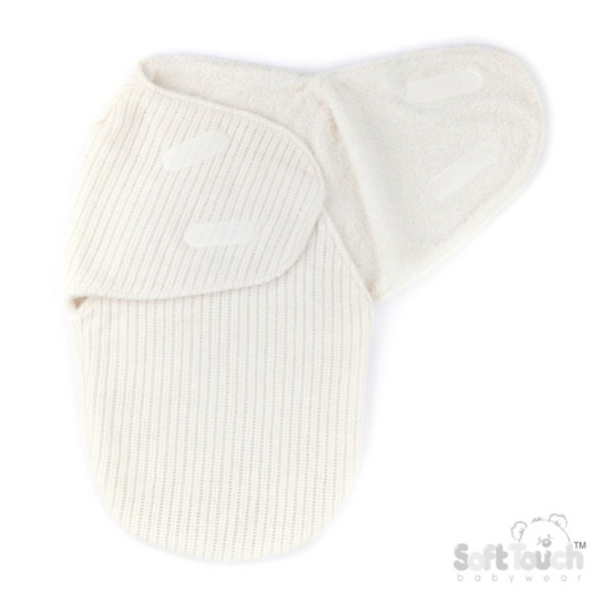 Chenille Cellular Swaddle Wrap - White(NB-3m) (PK4) SW122-W