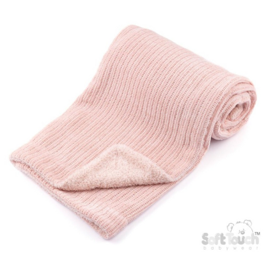 Baby Chenille Cellular Wrap - Pink(70x90cm) (PK4) FBP122-RO
