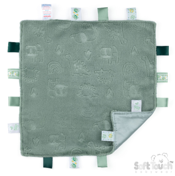 Embossed Taggie Comforter - Sage Green (PK12) RC305-SG