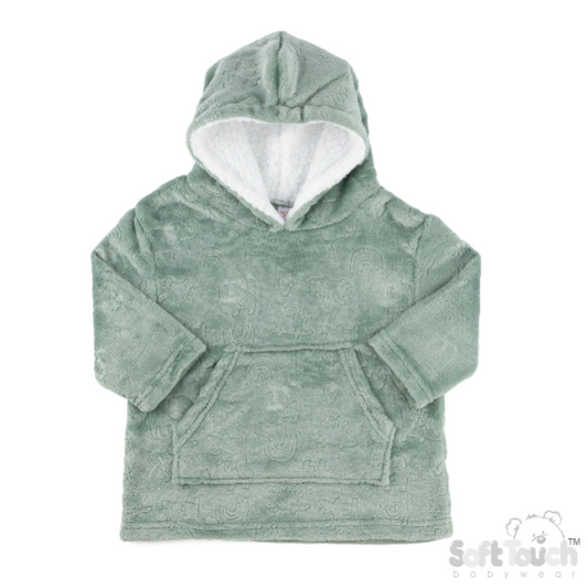 Embossed Hoodies - Sage/Dino (6-24m) (PK4) HD305SG