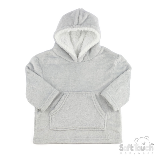 Embossed Hoodies - Grey/Animal (6-24m) (PK4) HD305G