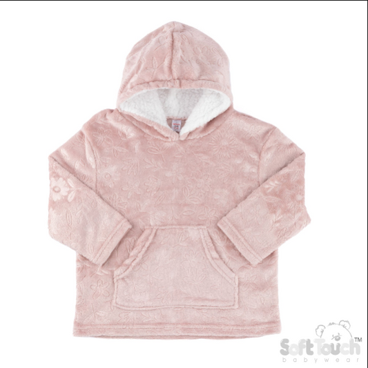 Embossed Hoodies - DustyPink/Foral (6-24m) (PK4) HD305DP