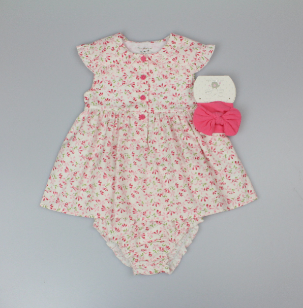 Baby Girls All Over Print Lined Dress, Pant & Headband (1-2 Years) (PK6) J33977