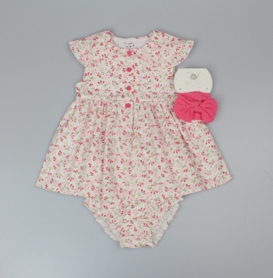 Baby Girls All Over Print Lined Dress, Pant & Headband (1-2 Years) (PK6) J33977