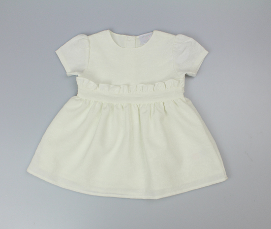 Baby Lined Chiffon Dress - White (1-2yrs) (PK6) J33829