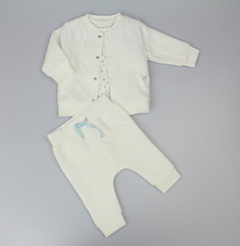 Quilted 3pc Jacket Set - Sky Blue (0-9M) (PK6) H13534