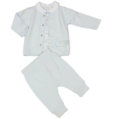 Baby Boys Waffle Fabric 3 Piece Outfit - Jacket, S/S top & Pant (Pack of 6) - M14259