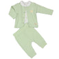 Baby Sage Waffle Fabric 3 Piece Outfit - Jacket, S/S top & Pant (Pack of 6) - M14265