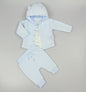 Quilted 3pc Jacket Set - Sky (0-9M) (PK6) M15957