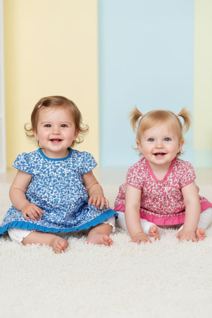 Baby Dress - Floral Ted (0-9months) (PK6)