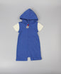 Boys F/T hood onesie Football (6-24 Months) (PK6) D32758