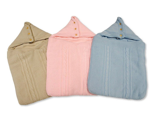 Knitted Baby Swaddle Bag with Padding (60x45cm) (PK1) BH-18-146