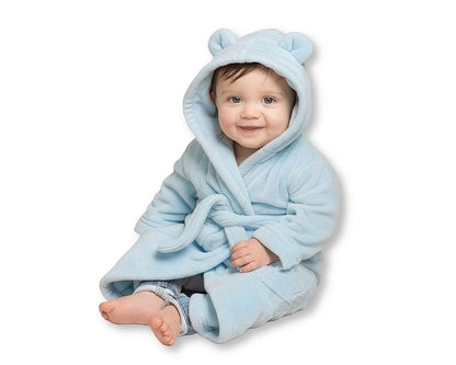 Supersoft Baby Dressing Gown/ Robe -Sky (PK6) (3-24m) BIS-2020-2345s