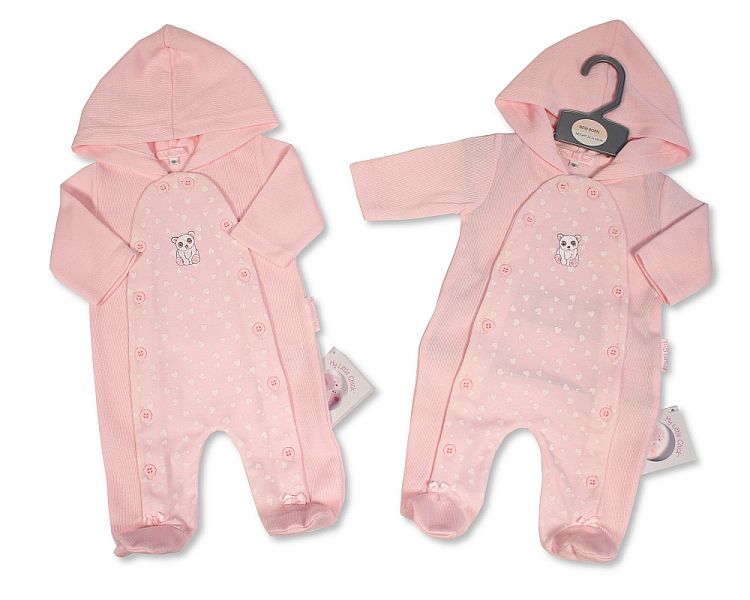 Baby Girls All in One with Hood - Panda (PK6) (NB-6) BIS-2020-2565