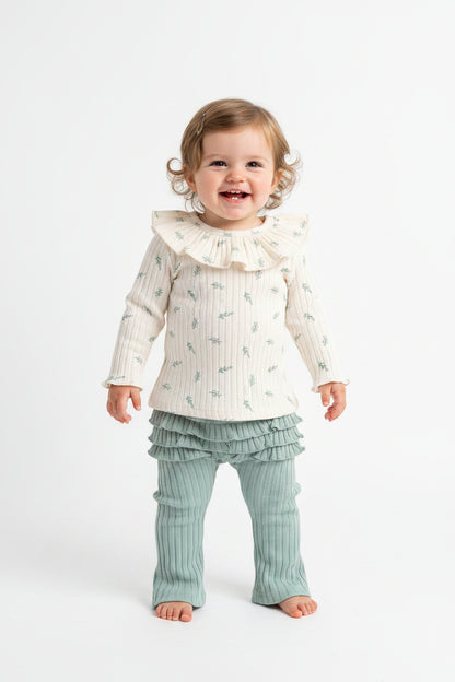 Baby Girls 2 pcs Legging Set with Headband  (0-12 Months) (PK6) Bis-2020-2603
