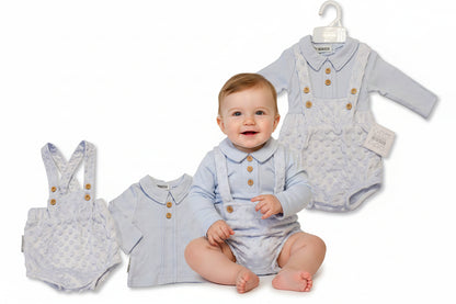 Baby Boys 2 pcs Short Dungaree Set (NB-6m) (PK6) BIS-2020-2611