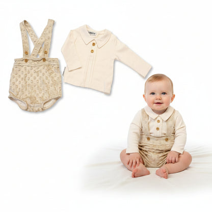 Baby 2 pcs Short Dungaree Set (NB-6m) (PK6) BIS-2020-2616