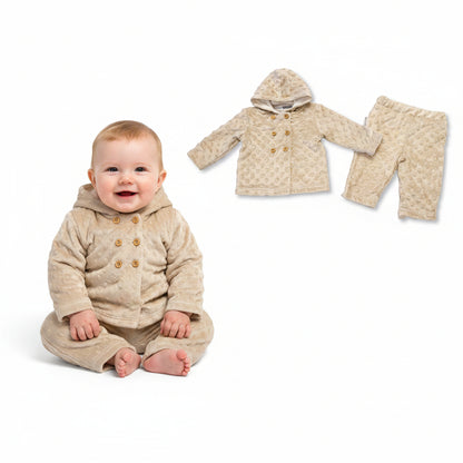 Baby Hooded 2 pcs Set with Buttons (0-6m) (PK6) BIS-2020-2617