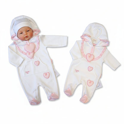Baby Girls All-In-One with Hood - Cuddle Me (NB-6m) (PK6)  BIS-2020-2638