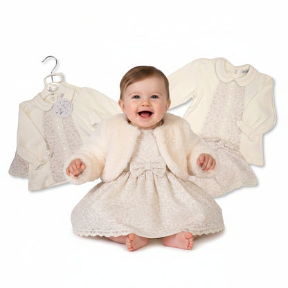 Baby Girls Jacquard 2 pcs Skirt Set with Bow (NB-9m) (PK6)  BIS-2020-2664