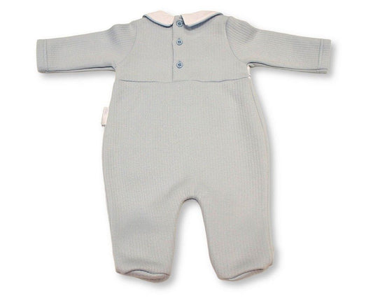 Baby Boys All in One with Smocking - Little Prince (PK6) (NB-6m) BIS-2020-2667