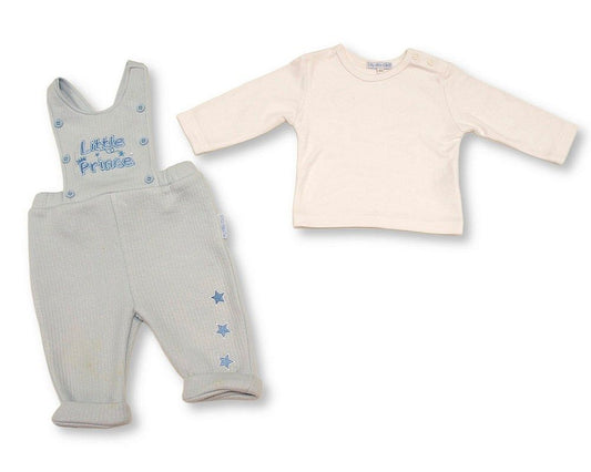 Baby Boys 2 pcs Dungaree Set - Little Prince (PK6) (NB-6m) BIS-2020-2668
