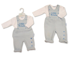Baby Boys 2 pcs Dungaree Set - Little Prince (PK6) (NB-6m) BIS-2020-2668