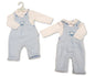 Baby Boys 2 pcs Dungaree Set - Giraffe (PK6) (NB-6m) BIS-2020-2670