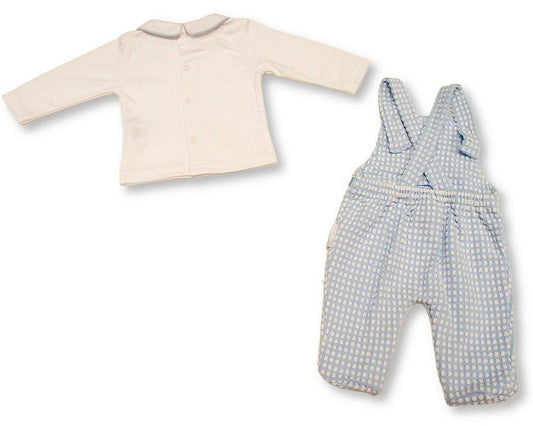 Baby Boys 2 pcs Dungaree Set with Closed Feet - Giraffe (PK6) (NB-6m) BIS-2020-2672