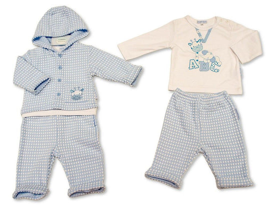 Baby Boys 3 pcs Hooded Set - Giraffe (PK6) (NB-6m) BIS-2020-2673