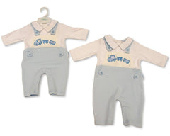 Baby Boys Dungaree All in One - Train (PK6) (NB-6m) BIS-2020-2676