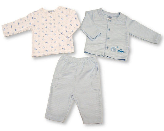 Baby Boys 3 pcs Set - Car and Teddy (PK6) (NB-6m) BIS-2020-2682