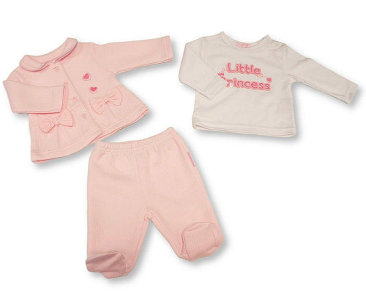 Baby Girls 3 pcs Set - Little Princess (PK6) (NB-6m) BIS-2020-2686