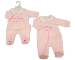 Baby Girls All in One with Smocking - Little Princess (PK6) (NB-6m) BIS-2020-2688