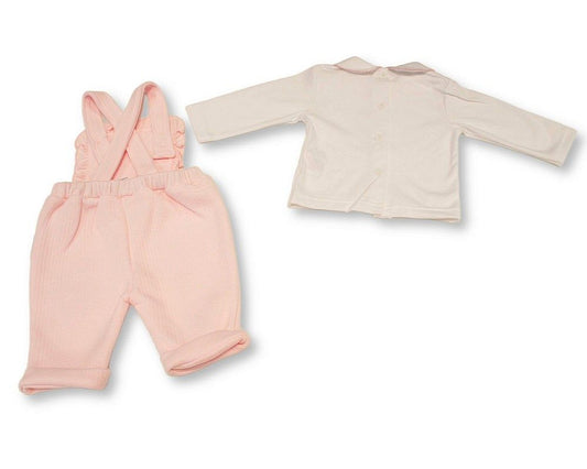 Baby Girls 2 pcs Dungaree Set - Little Princess (PK6) (NB-6m) BIS-2020-2689