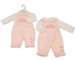Baby Girls 2 pcs Dungaree Set - Little Princess (PK6) (NB-6m) BIS-2020-2689