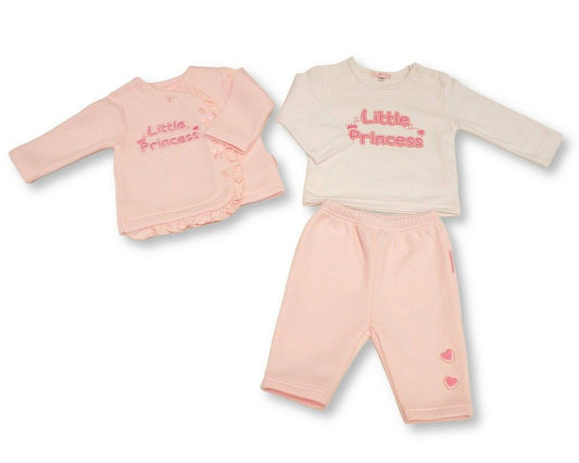 Baby Girls 3 pcs Hooded Set - Little Princess (PK6) (NB-6m) BIS-2020-2690