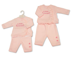 Baby Girls 3 pcs Hooded Set - Little Princess (PK6) (NB-6m) BIS-2020-2690