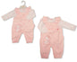 Baby Girls 2 pcs Dungaree Set - Elephant (PK6) (NB-6m) BIS-2020-2691