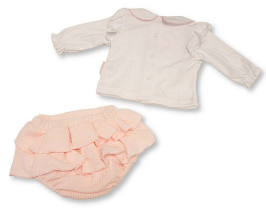 Baby Girls 2 pcs Set with Bows - Hearts (PK6) (NB-6m) BIS-2020-2696