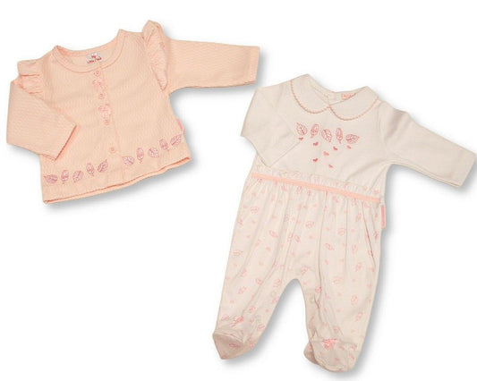 Baby Girls 2 pcs Set - Leaves and Hearts (PK6) (NB-6m) BIS-2020-2700