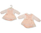 Baby Girls 2 pcs Spanish Dress Set with Lace and Bows - Leaves and Hearts (PK6) (NB-6m) BIS-2020-2702