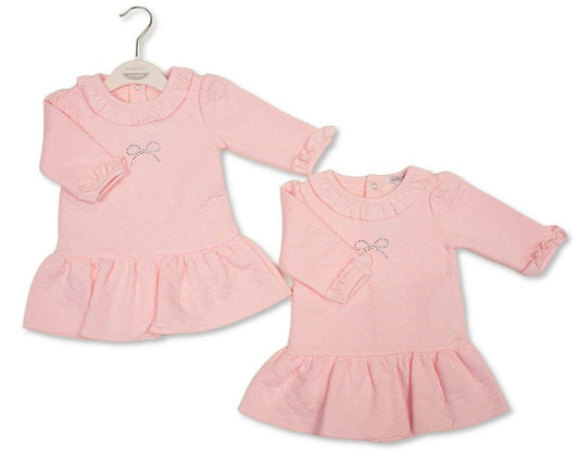 Baby Girls Dress with Panties and Diamante Applique (NB-6m) (PK6) - BIS-2020-2710